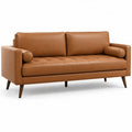 Canapé 3 places en simili cuir PU camel, 190 × 80 × 82 cm